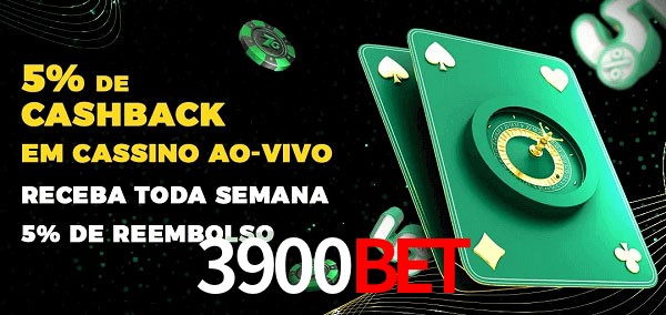 Promoções do cassino ao Vivo 3900BET